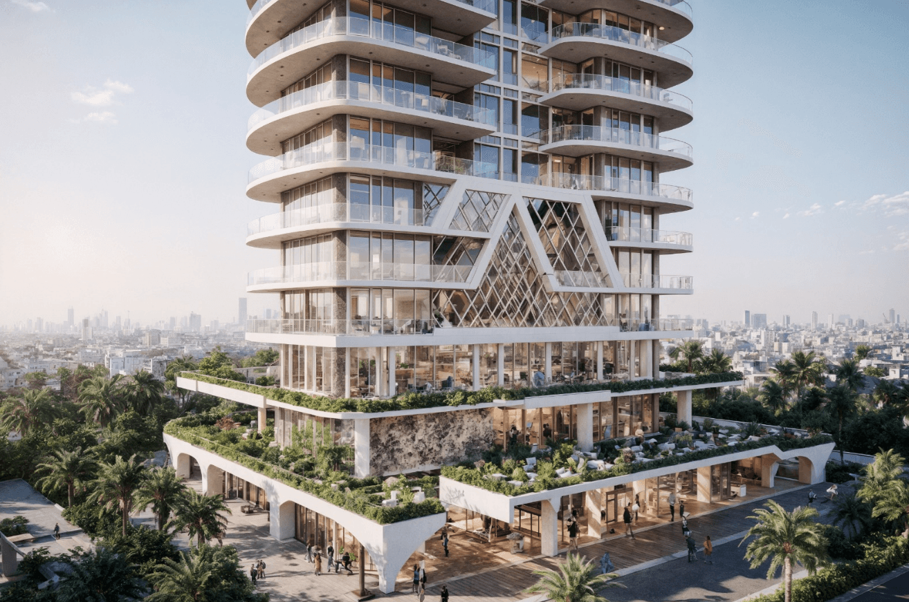 Residential Building with Green Terraces